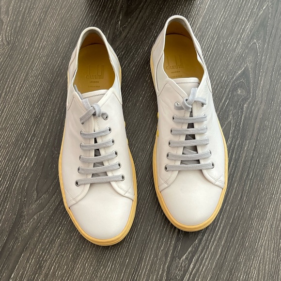 SOLD 😃 NEW AUTHENTIC Dunhill Men’s Off White Leather Sneaker Sz EUR 42 / US 8 - Picture 3 of 13